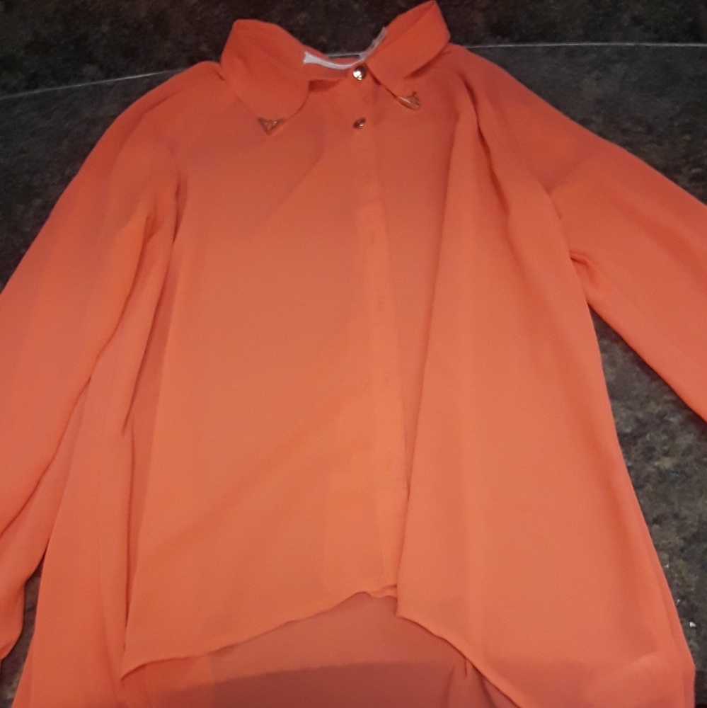 Orange boutique blouse